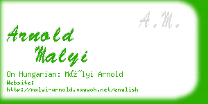 arnold malyi business card